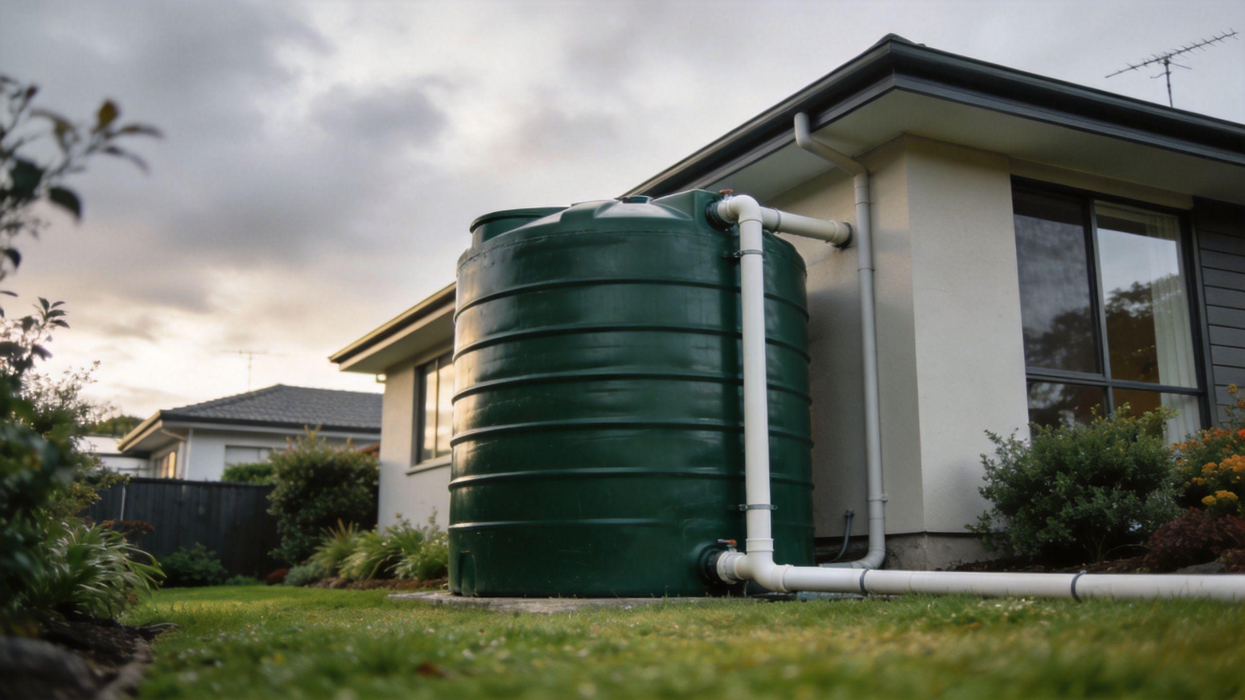 Professional water tank installation at Auckland home